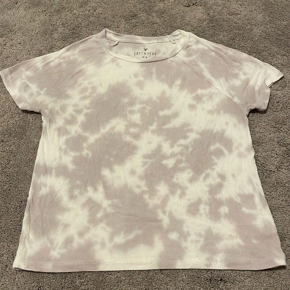 Cotton Tie Dye Ribbed Tee - Picture 1 of 2
